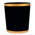 Jaye’s Studio Mattie Oval Wastebasket – Handpainted Pink Trash Can For Bathroom Office, Vanity, or Bedroom Trash Bin, Metal Trash Can Gold Trim, Pink Waste Basket & Garbage Can for Gold Bathroom Decor