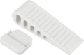 PATIKIL Rubber Door Stoppers for Bottom of Door, Door Wedge Stopper with Holder Sturdy Stackable Doorstop Wall Protector for Home Office Floor Concrete Tile, White