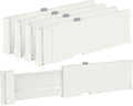 Vtopmart 4 Pack Drawer Dividers for Clothes, 4" High 11.6"-17" Adjustable Expandable Dresser Drawer Organizer, Plastic Drawers Separators for Dresser, Baby Clothes, Underwear, Kitchen & Office Storage