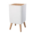 WanWanKa Mini White Plastic Trash Can, 2.6 Gallon Capacity, Slim Design, Anti-Odor, Easy to Clean, Suitable for Any Place