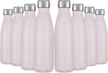 HASLE OUTFITTERS 17oz Stainless Steel Water Bottles Bulk, Vacuum Insulated Water Bottles Double Walled Powder Coated Reusable Metal Sports Water Bottles Keep Drinks Hot and Cold,Pink, 8Packs