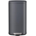 AthLike Trash Can, Stainless Steel Kitchen Garbage Can, Step Waste Bin with Hinged Lid and Removable Inner Bucket, Soft-Close, Dustbin for Bathroom Bedroom Living Room Home (Grey, 8 Gal)