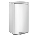 mVm 10.6 Gallon Heavy Duty Step Trash Can with Lid, Foldable Foot Pedal Bin for Kitchen Office Dormitory Home Rooms (Tin)