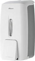 Soap Dispenser Wall Mount Adhesive Commercial Soap Dispenser 800ml No Drill Hand Sanitizer Dispenser for Bathroom Support Liquid and Gel,White-PN9088