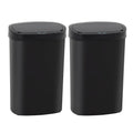 Automatic Motion Sensor Bathroom Trash Can with Lid, 13 Gallon Touchless Trash Bin, Smart Dog Proof Garbage Can, Touch Free Waste Basket for Toilet, Office, Bedroom,Black,2