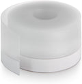 Silicone Weather Stripping Door Seal Strip, 16.4 Feet Self Adhesive Sealing Sticker Sealing Tape for Door Draft Stopper Adhesive for Doors Windows Shower Glass Gaps (Transparent, Width 45mm)