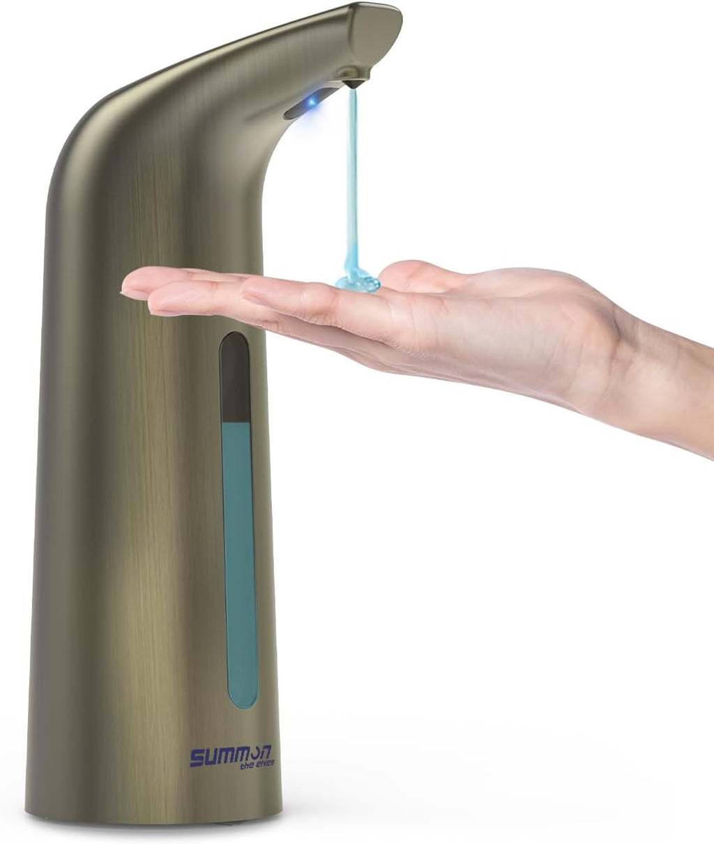 Automatic Liquid Soap Dispenser Touchless,400ML Modern Dish Soap Dispenser with Sensor,4 Gear Adjustable Battery Operated Waterproof Hand Sanitizer Dispenser for Bathroom,Kitchen