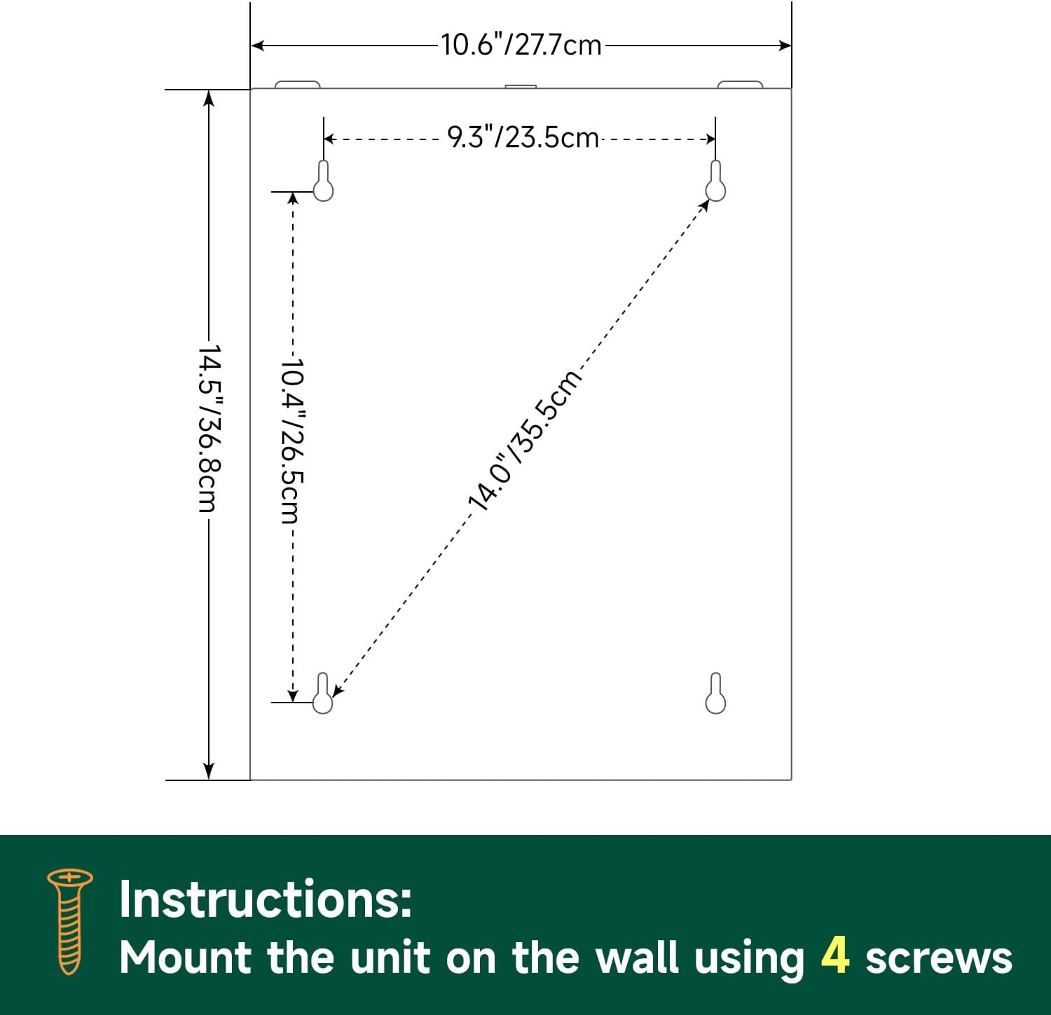 Commercial Paper Towel Dispenser Wall Mount 400-Sheet Capacity Brushed Stainless Steel Lockable Fits Multifold/Z-Fold Towels (Folded Size ≤ 10.6" x 3.9")