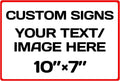 Aluminum Weatherproof Metal Sign - Multiple Sizes Custom Personalized Text and Picture, Traffic Regulation Horizontal Street, Hazard, Garden, Door, Customised Business