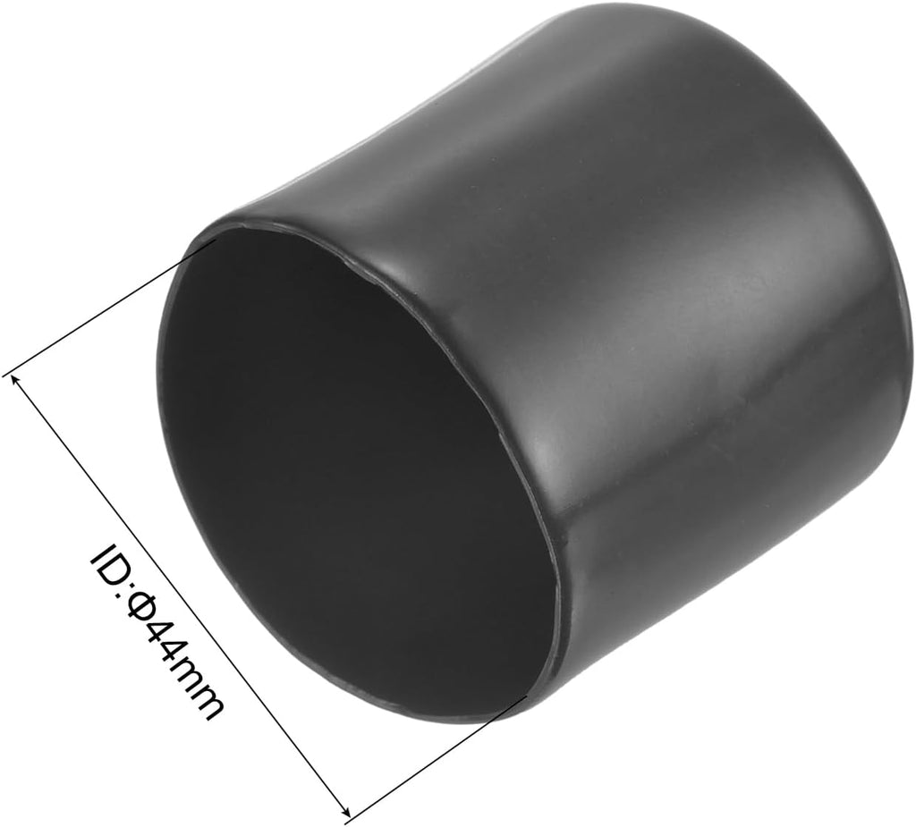 uxcell 20pcs Rubber End Caps 44mm(1 3/4") ID Vinyl Round Tube Bolt Cap Cover Thread Protectors Dark Grey