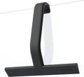 dancemoon JustHang Shower Squeegee for Glass Doors, All-One-Piece Silicone with Built-in Hook Design for Easy Hanging and Cleaning, 10 Inch Black