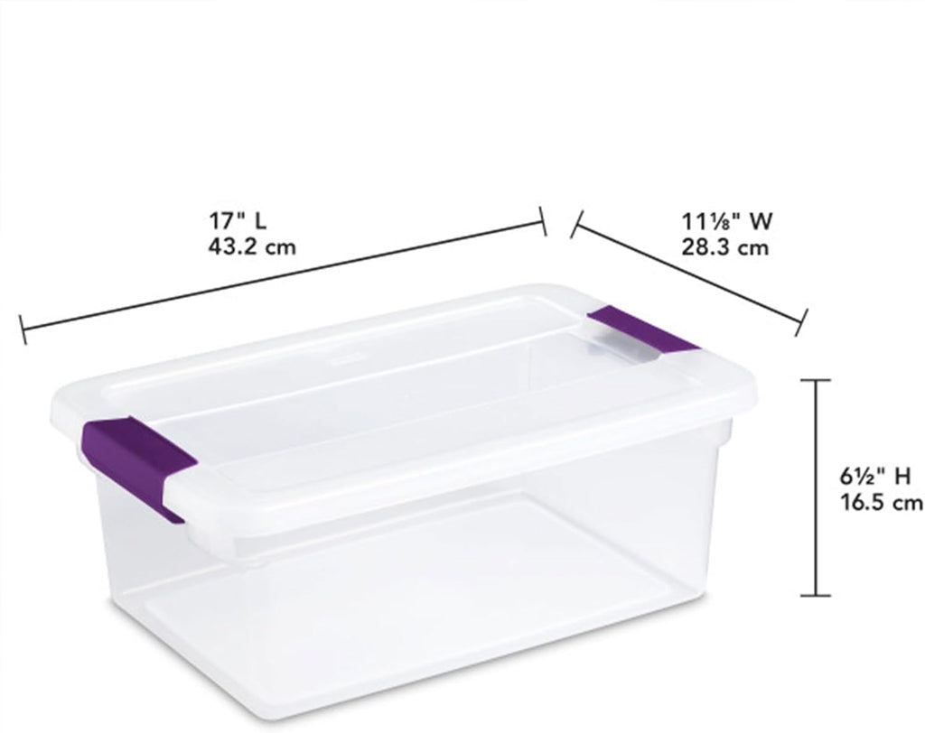 Sterilite 12-Pack 15 Quart ClearView Latch Box, Stackable Organizer Bins with Latching Lids - Clear Plastic Organization Containers for Closet, Bedroom, Shelving Units and Everyday Home Storage