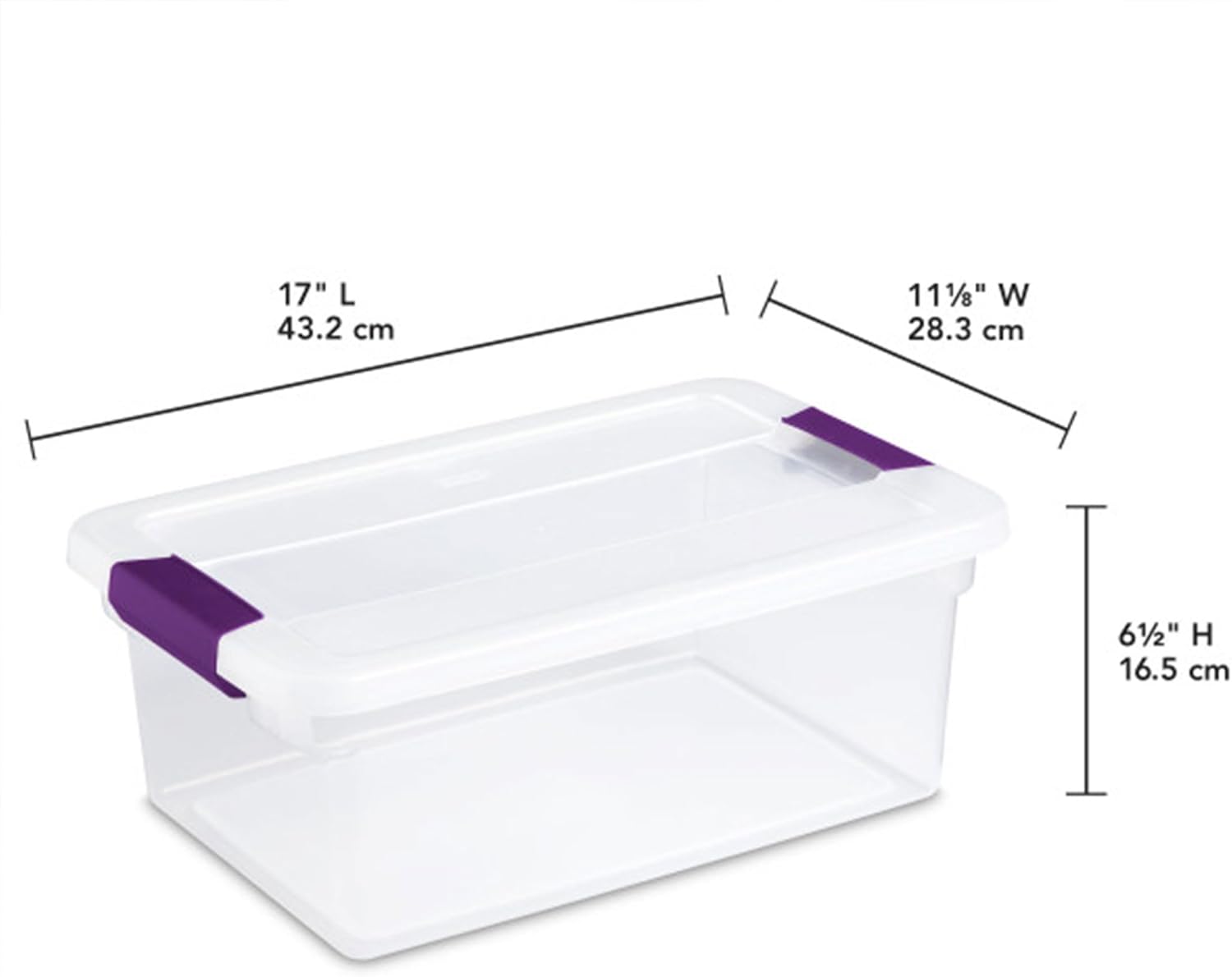 Sterilite 12-Pack 15 Quart ClearView Latch Box, Stackable Organizer Bins with Latching Lids - Clear Plastic Organization Containers for Closet, Bedroom, Shelving Units and Everyday Home Storage