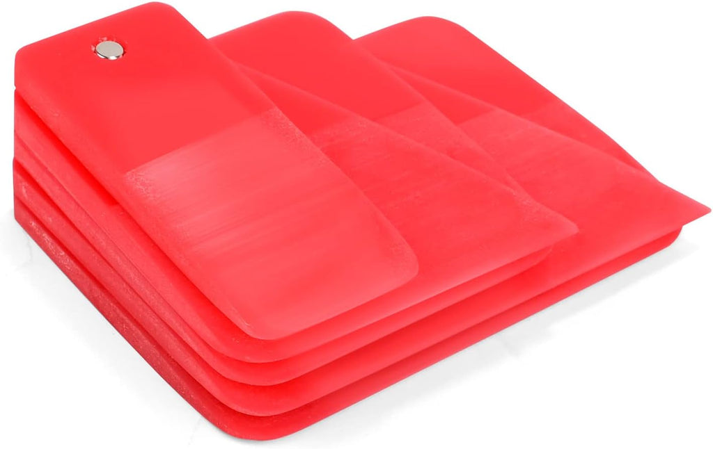 NEWISHTOOL 5 in 1 Magnet PPF Squeegee Kit with Packing Box, Different Sizes 80 Durometer Red TPU Rubber Magnetic Squeegee, Anti-Scratch Design PPF for Car Automotive Glass Window Tinting