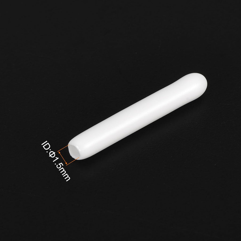 uxcell 20pcs Rubber End Caps 1.5mm(1/16") ID Vinyl Round End Cap Cover Screw Thread Protectors White