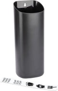 JS Jackson Supplies Small Black Lint Bin with Magnetic Back, Slim Profile Space Saving Trash Bin and Organizer for Laundry, Wall Mountable