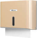 Paper Towel Dispenser Wall Mount, Adhesive No Drilling Multifold Trifold C Fold Commercial Hand Towel Dispenser,Gold