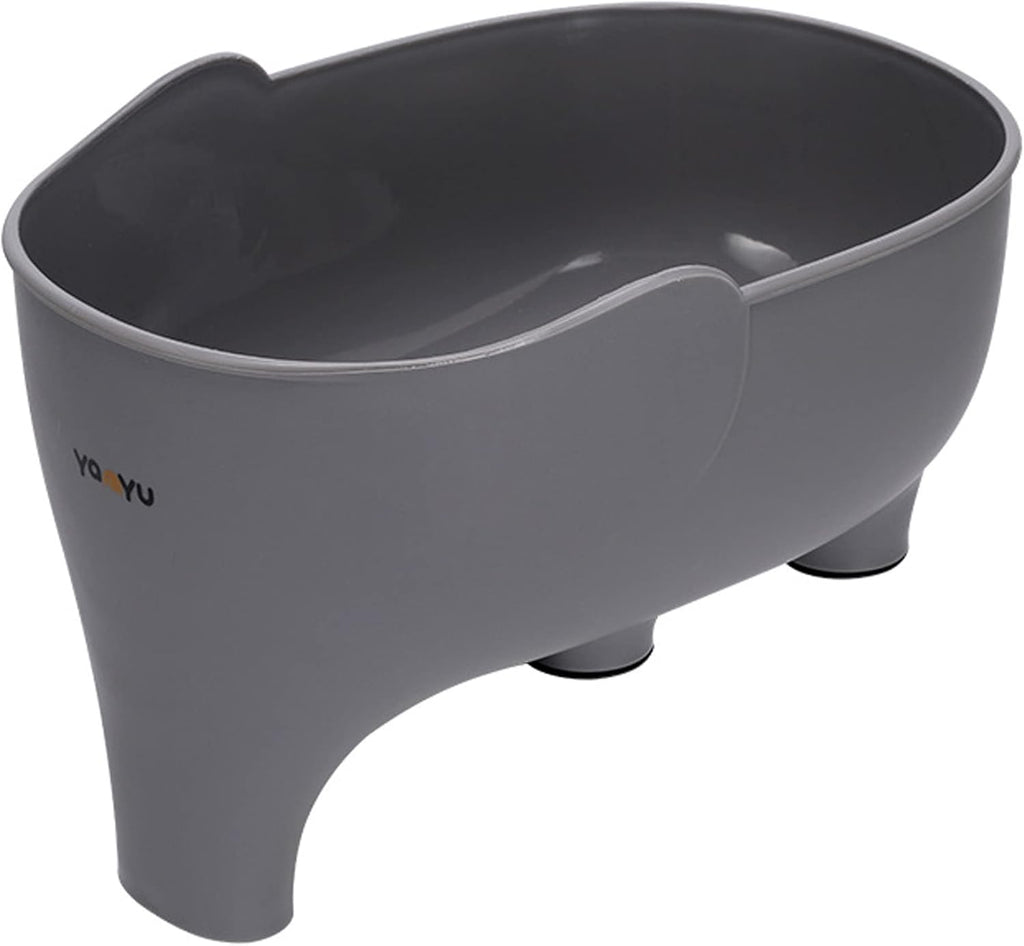 Vegetable Washing Basket with Elephant Drainage for Fruits, Pasta, Noodles - Kitchen (Gray)