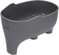 Vegetable Washing Basket with Elephant Drainage for Fruits, Pasta, Noodles - Kitchen (Gray)