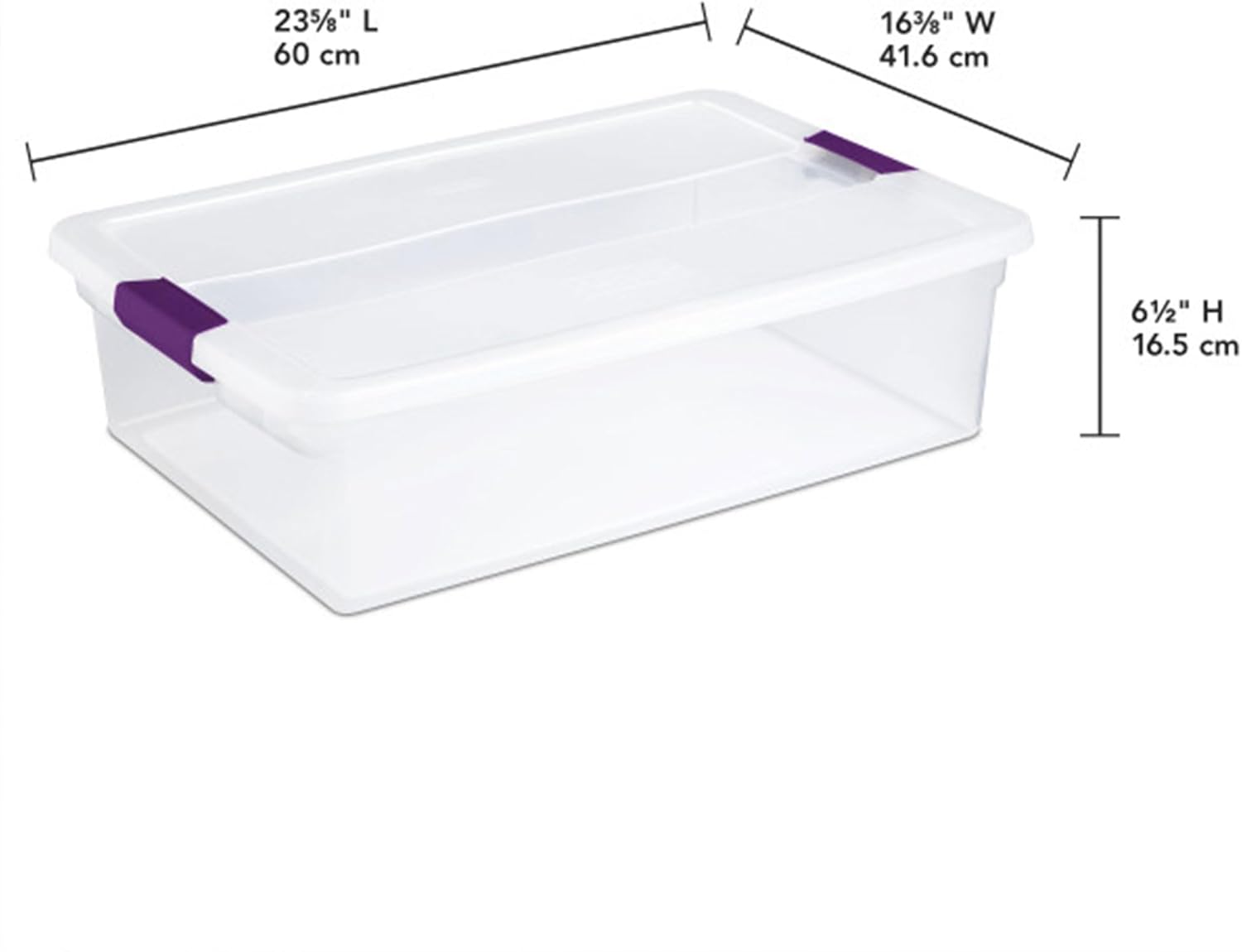 Sterilite 6-Pack 32 Quart ClearView Latch Box, Stackable Organizer Bins with Latching Lids - Clear Plastic Organization Containers for Closet, Bedroom, Shelving Units and Everyday Home Storage