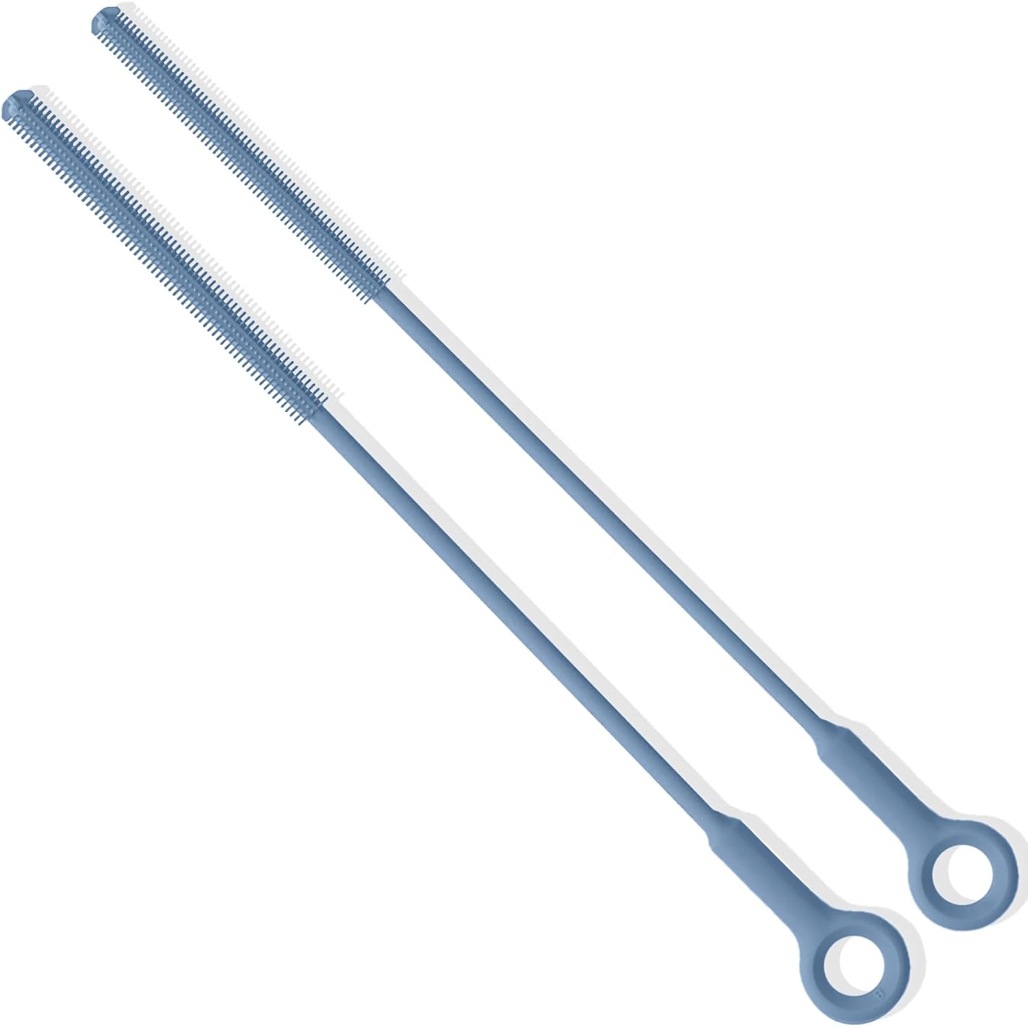 Extra Long Straw Cleaner Brush,Reusable and Soft Silicone Straw Cleaning Brush to Clean Crevice(Blue)