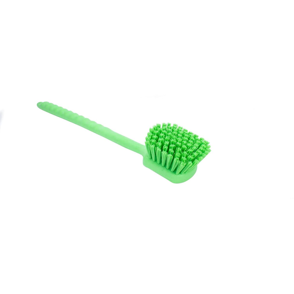 SPARTA 40501EC75 Plastic Large Scrub Brush, Kitchen Brush, Utility Brush With Long Handle For Cleaning, 20 Inches, Lime, (Pack of 6)