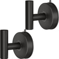DGYB Large Suction Cup Hooks Black Stainless Steel Suction Shower Hooks for Loofah Set of 2 Towel Hook 11 Lb No Drill Hook for Bathroom