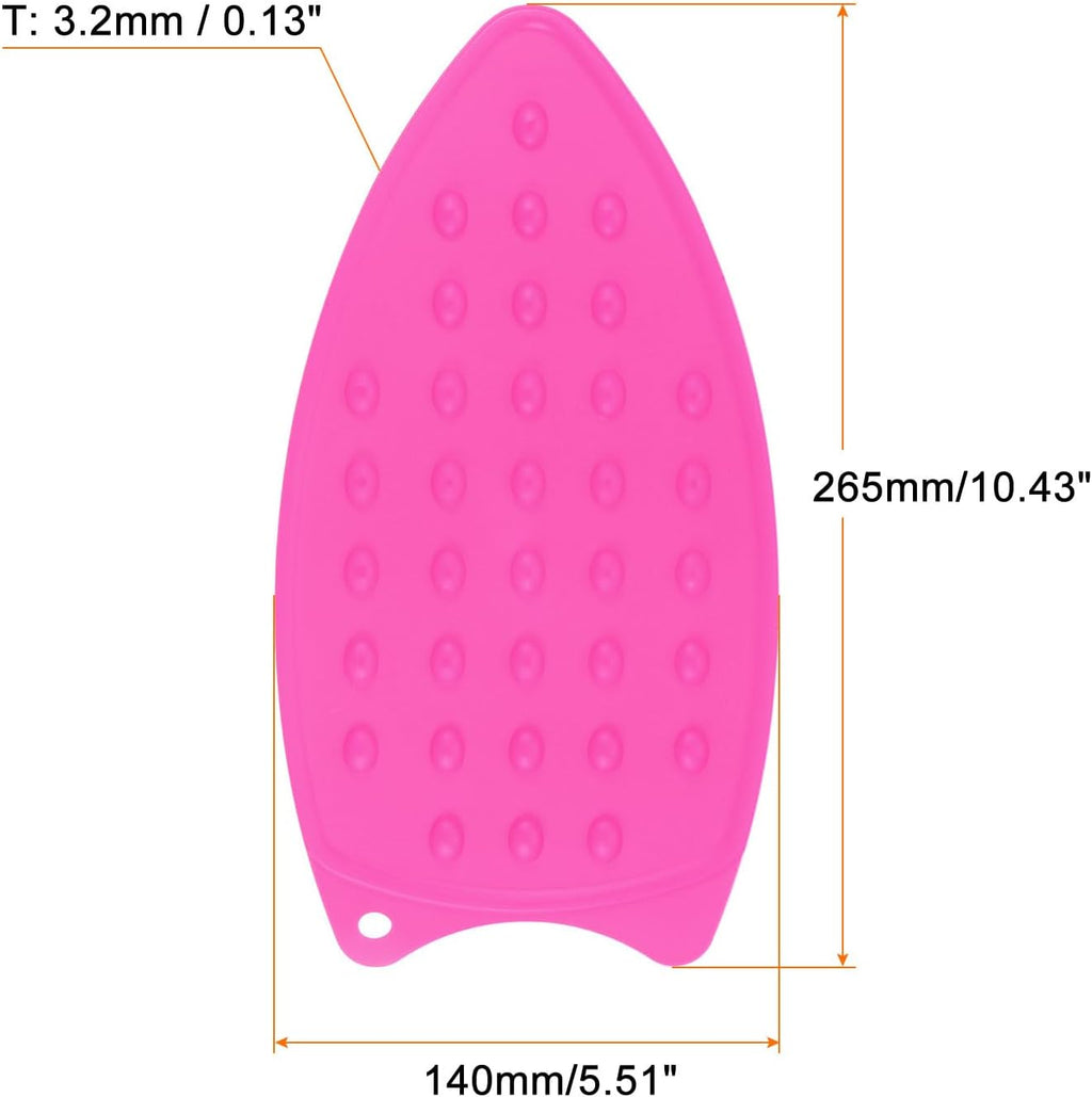 HARFINGTON Silicone Iron Rest Pad, Multipurpose Iron Hot Resistant Mat Iron Rest Plate for Ironing Board Hot Heat Resistant Steam Compact Mat, Fuchsia