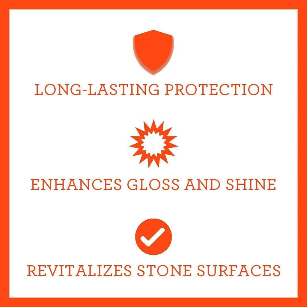 TriNova Granite Sealer & Protectant 18 oz & Gallon Refill Bundle - Guard Your Premium Stone, Enhance Shine, & Protect from Stains