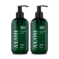 ALŌH Sanitizing Hand Gel 2-pack | Lemongrass + Aloe | 70% Alcohol Hydrating Hand Sanitizer Gel with Essential Oil, for Kids & Adults | 8oz Size Bottle (Set of 2)
