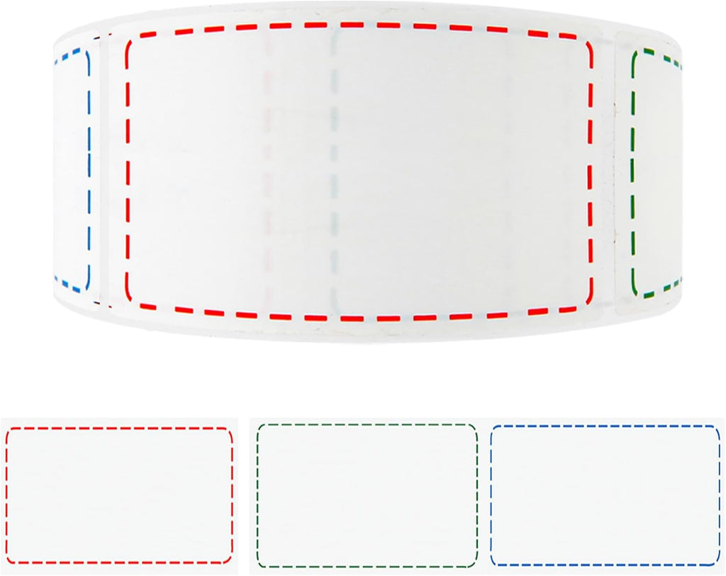 500 Removable Freezer Labels, 2x3 inches Water Oil Waterproof Stickers to Write on for Bottles Canning Containers Jars Pantry Organization Paper Name Clothes Tags Box Storage Bins Daycare, 3 Color