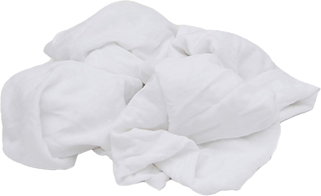 Premium White T-Shirt Cleaning Rags (4 lbs. Bag - Pack of 6) – White Cotton Rags for Cleaning, Staining, Painting, Oil, Grease & Dust Removal – Shop Rags Bulk for Multipurpose use