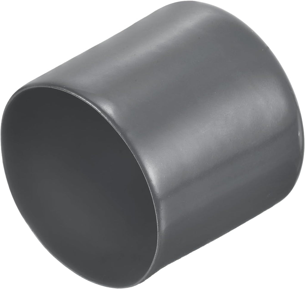 uxcell 20pcs Rubber End Caps 48mm ID Vinyl Round Tube Bolt Cap Cover Thread Protectors Dark Grey