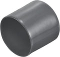 uxcell 20pcs Rubber End Caps 49mm ID Vinyl Round Tube Bolt Cap Cover Thread Protectors Dark Grey