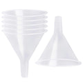 6 Pack Plastic Funnels, 4.6 Inch Multi-Purpose Clear Plastic Funnels with Long Reaching Spout for Science Lab Bottle Filling Liquid,Water Bottle,Easy and Smooth Transfer