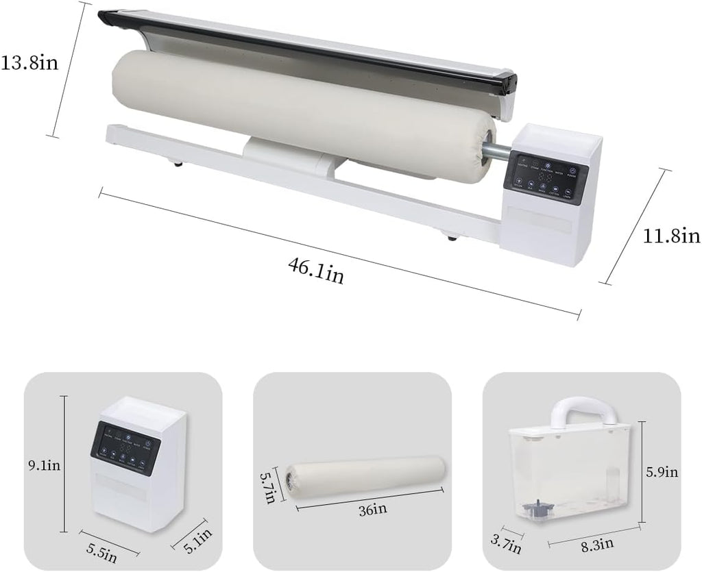 Rotary Roller Iron Steam Press Hotel Linen Ironing Machine with Continuous Steam for Commercial and Home Use. Designed for Bed Sheet,Pillowslip,Napkin, And Almost Any Flat, Appropriately Sized Textile