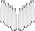 VEGOND 17oz Stainless Steel Water Bottles Bulk, Reusable Metal Sports Water Bottle Keeps Drink Hot and Cold, BPA Free Double Wall Vacuum Cola Shape Insulated Water Bottles for Camping Gym, 8 Pack