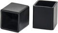 Flyshop Flexible Anti-Scratch PVC Patio Chair Table Leg Caps Tips Floor Protectors Square Furniture Covers, 20pcs, Black, 20 mm x 20mm, 13/16" x 13/16"