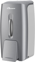 Soap Dispenser Wall Mount Adhesive Commercial Soap Dispenser 800ml No Drill Hand Sanitizer Dispenser for Bathroom Support Liquid and Gel,Silver-PN9088