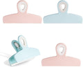 COOK WITH COLOR Bag Clips - Heavy Duty Chip Clip and Refrigerator Magnet Clips for Food Storage with Air Tight Seal Grip, Bright Colors, Pack of 4 Large Clips