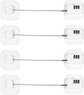 Refrigerator Lock, Combination Lock for Refrigerator Cabinets, Drawers, Heavy Duty Fridge Lock, Easy Install No Keys Needed (White-4Pack)