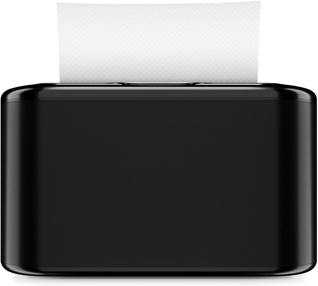 Multifold Paper Towel Dispenser Countertop, Hand Towel Dispenser for Bedroom, Bathroom, Kitchen, Toilet (Black)