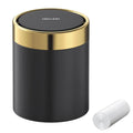 Mini Trash Can with Lid, Desktop Small Trash Can Recycling Bin Cute Metal Garbage Can for Tabletop Countertop Use,Stainless Steel 0.4Gal/1.5L Waste Bin for Office Parlor Car Bedroom,Swing Lid Open