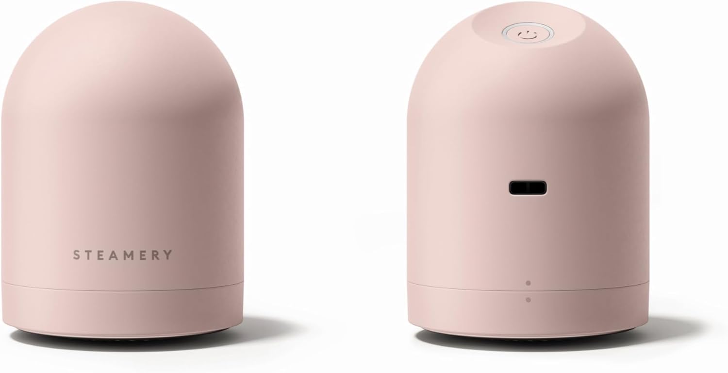 Steamery Fabric Shaver Pilo 2, Removes Lint and Pilling from Clothes and Textiles, Rechargeable Lint Remover with USB, Pink
