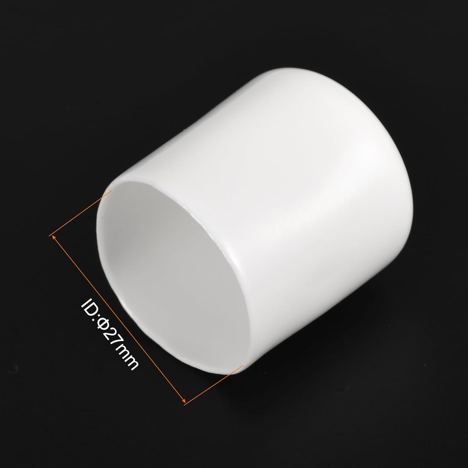 uxcell 20pcs Rubber End Caps 27mm ID Vinyl Round End Cap Cover Screw Thread Protectors White