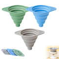 Kitchen Funnel Set, 2025 New Silicone Collapsible Funnel, Multi-Purpose Small Funnels for Kitchen Use, Portable Bottle Filling Funnels for Travel (3pcs)