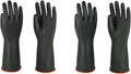 Heavy-Duty Latex Chemical Resistant Gloves - Reusable Long Rubber Dishwashing Gloves with Forearm Protection for Men - Waterproof, Industrial Safety Gear, Acid & Alkali Resistant, Oil-Proof,14“，2 Pair