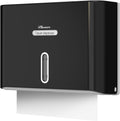 Paper Towel Dispenser Wall Mount, Adhesive No Drilling Multifold Trifold C Fold Commercial Hand Towel Dispenser,Black