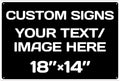 Custom Aluminum Weatherproof Metal Sign - 18 * 12Inch, Personalized Text & Picture, Black & White Traffic Regulation Horizontal Sign