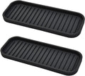 Silicone Sponge Holder Kitchen Sink Organizer Tray Dish Caddy Soap Dispenser, Scrubber Spoon Holder, Dishwashing Accessories (Black, 2 Pack)